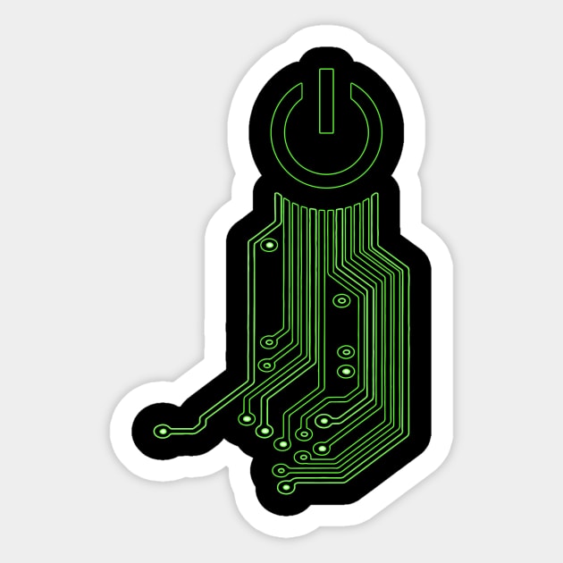 Circuit Board Sticker by danimunjoz